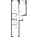 Планировка 2-комнатной квартиры, 69,66 м2