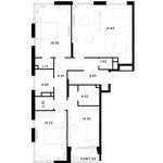 Планировка 3-комнатной квартиры, 111,38 м2