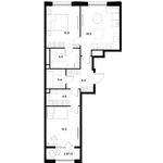 Планировка 2-комнатной квартиры, 62,6 м2
