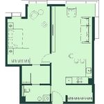 Планировка 2-комнатной квартиры, 64,2 м2