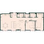 Планировка 3-комнатной квартиры, 103,8 м2