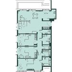 Планировка 4-комнатной квартиры, 135,4 м2