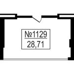 Планировка квартиры студии, 28,71 м2