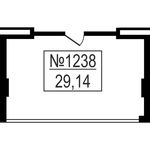 Планировка квартиры студии, 29,14 м2
