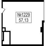Планировка 1-комнатной квартиры, 57,13 м2