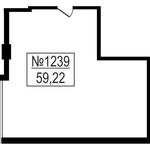 Планировка 1-комнатной квартиры, 59,22 м2