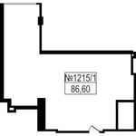 Планировка 2-комнатной квартиры, 86,6 м2