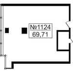 Планировка 1-комнатной квартиры, 69,71 м2