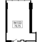 Планировка 2-комнатной квартиры, 79,75 м2