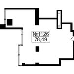 Планировка 2-комнатной квартиры, 78,49 м2