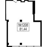 Планировка 2-комнатной квартиры, 81,44 м2