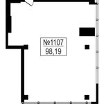 Планировка 2-комнатной квартиры, 98,19 м2