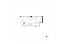 Планировка 2-комнатной квартиры, 53,6 м2