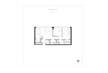 Планировка 2-комнатной квартиры, 57,2 м2
