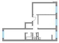 Планировка 3-комнатной квартиры, 66,82 м2