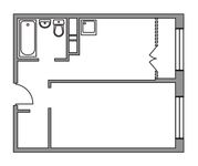 Планировка 1-комнатной квартиры, 35 м2
