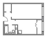 Планировка 1-комнатной квартиры, 37 м2