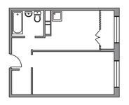 Планировка 1-комнатной квартиры, 35 м2