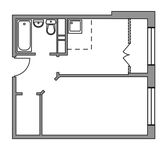 Планировка квартиры студии, 35 м2