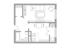 Планировка 2-комнатной квартиры, 37,52 м2