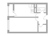 Планировка 1-комнатной квартиры, 37,7 м2