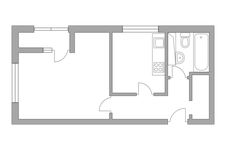 Планировка 1-комнатной квартиры, 38,71 м2