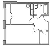 Планировка 1-комнатной квартиры, 37,52 м2