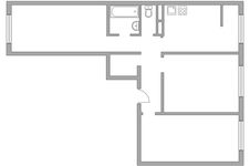 Планировка 3-комнатной квартиры, 66,82 м2