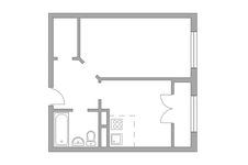 Планировка 2-комнатной квартиры, 37,52 м2