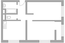 Планировка 2-комнатной квартиры, 48,13 м2