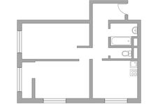 Планировка 2-комнатной квартиры, 52,3 м2
