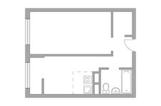 Планировка 2-комнатной квартиры, 35,48 м2