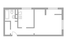 Планировка 1-комнатной квартиры, 38,71 м2