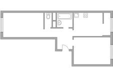 Планировка 2-комнатной квартиры, 50,62 м2