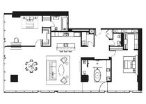 Планировка квартиры студии, 187,5 м2
