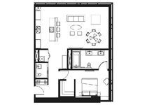 Планировка квартиры студии, 91,8 м2