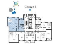 Планировка 3-комнатной квартиры, 82,8 м2