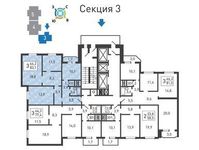 Планировка 3-комнатной квартиры, 82 м2
