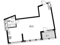Планировка 2-комнатной квартиры, 56,3 м2