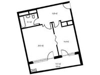 Планировка 1-комнатной квартиры, 61,9 м2
