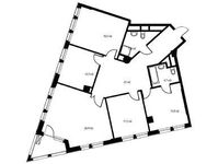 Планировка 4-комнатной квартиры, 124,1 м2