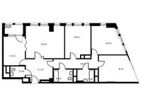 Планировка 4-комнатной квартиры, 119,5 м2