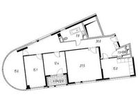 Планировка 4-комнатной квартиры, 127,4 м2