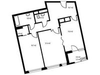 Планировка 2-комнатной квартиры, 87,9 м2