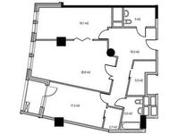 Планировка 2-комнатной квартиры, 102,7 м2