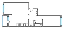 Планировка 2-комнатной квартиры, 58,7 м2