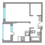 Планировка 1-комнатной квартиры, 33,2 м2