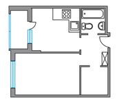 Планировка 1-комнатной квартиры, 37,8 м2