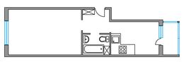 Планировка 1-комнатной квартиры, 41,1 м2