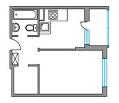 Планировка 1-комнатной квартиры, 32,8 м2